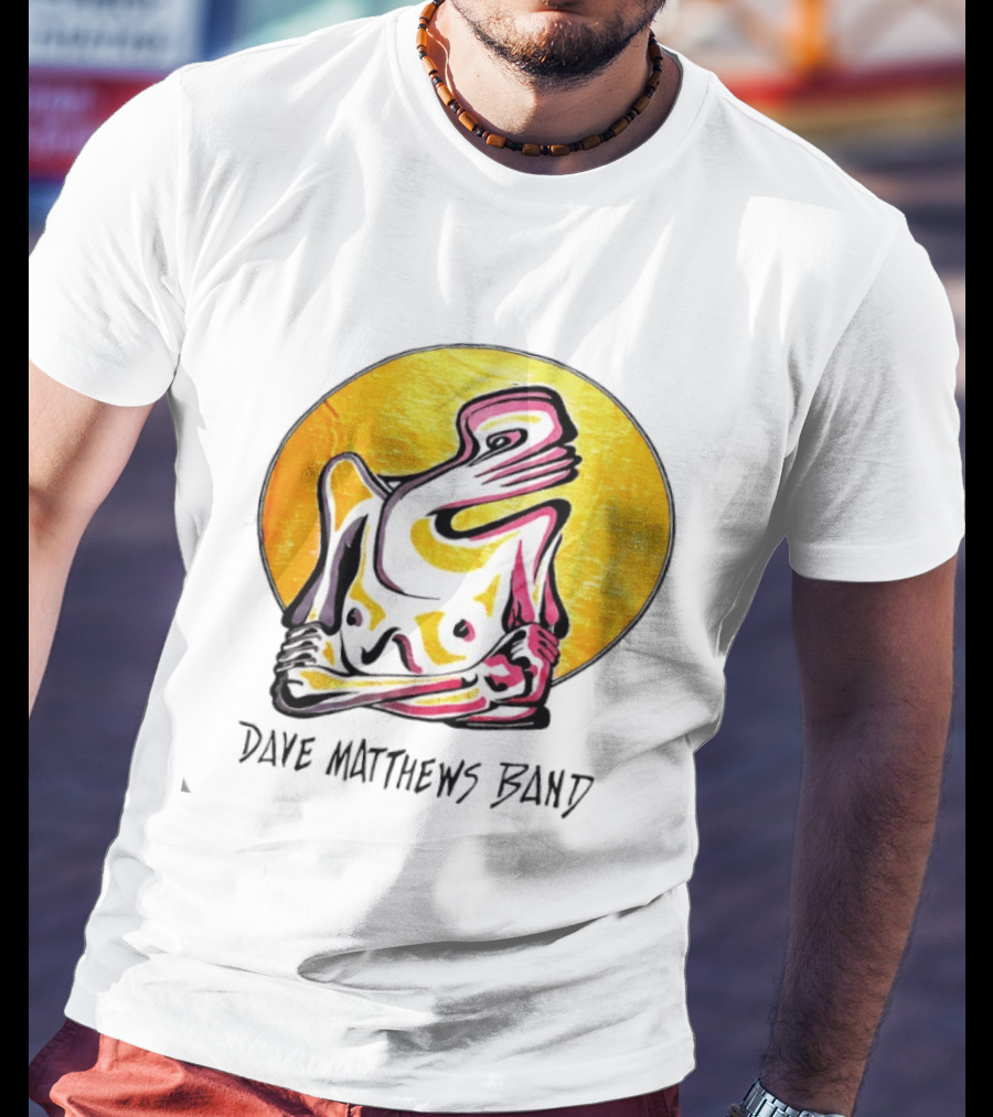 Dave Matthews Band Abstract Sun Yellow Art DMB T-Shirt