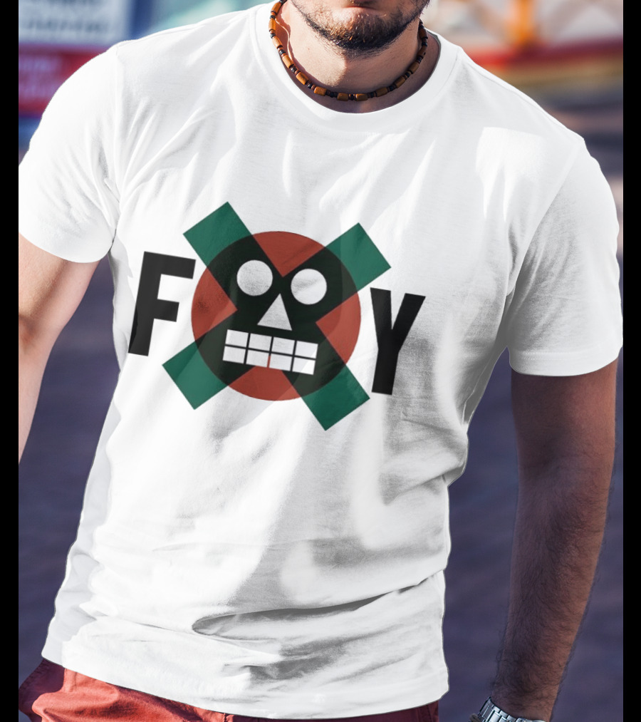 Foy Robot Face Indie Soul Digital Edge T-Shirt