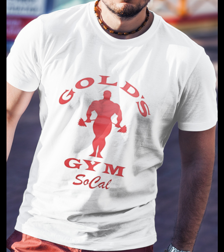 Gold's Gym Socal Bodybuilder Red T-Shirt