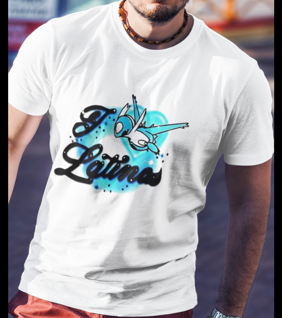 I Latinas Lugia Pokémon Style Art Blue T-Shirt