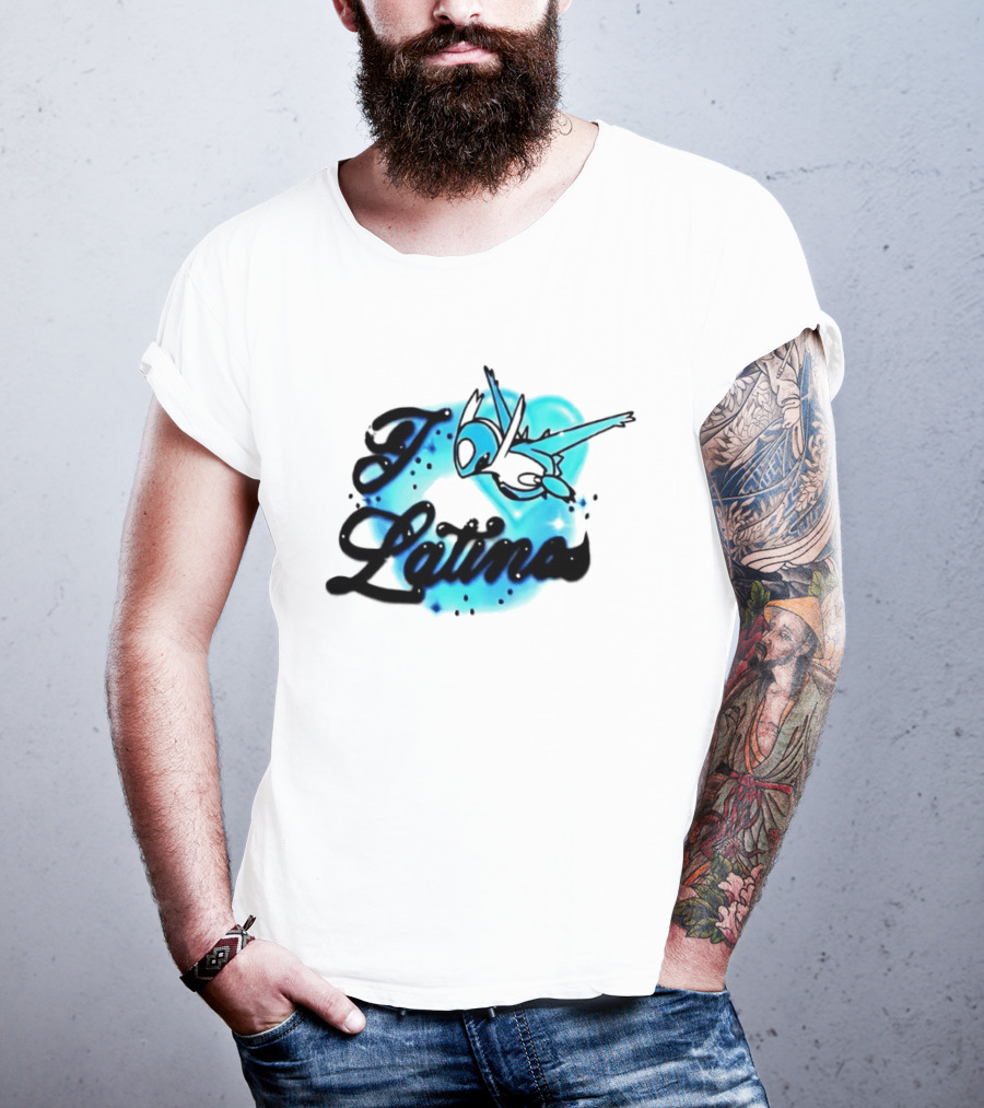 I Latinas Lugia Pokémon Style Art Blue T-Shirt
