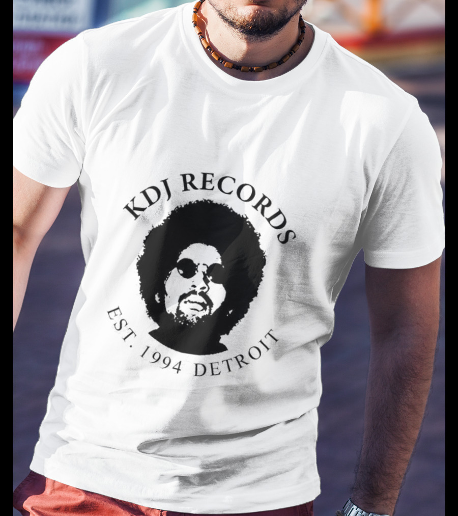KDJ Records Est. 1994 Detroit Afro T-Shirt