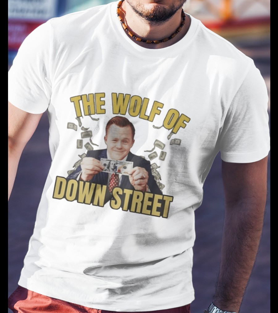 The Wolf Of Down Street Money Holding Businessman T-Shirt