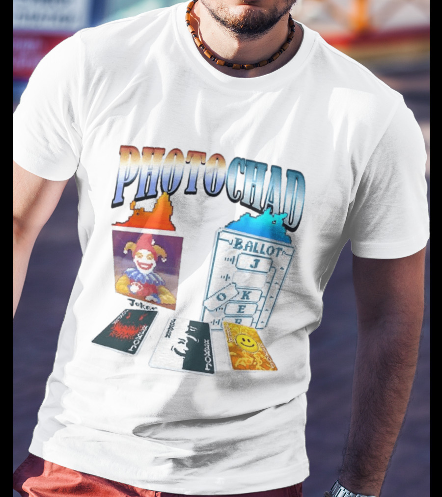 Photochad Joker Ballot Cards Smiley Face Jester T-Shirt