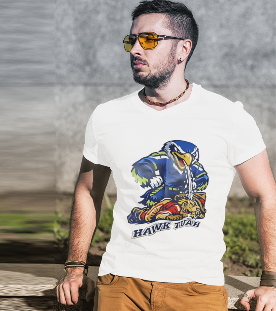 Seattle Seahawks Vs San Francisco 49ers Hawk Tuah Rivalry Showdown T-Shirt