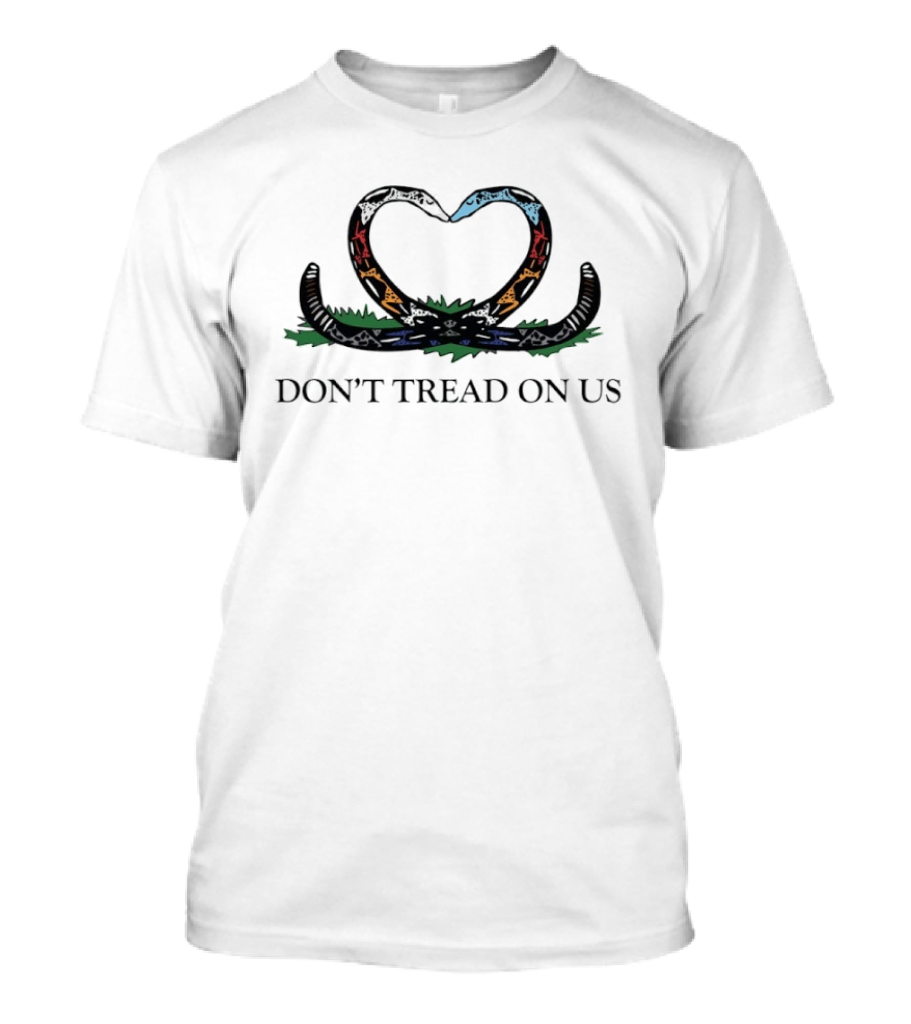 Snakes Heart Shape Don't Tread On Us Gadsden Flag T-Shirt