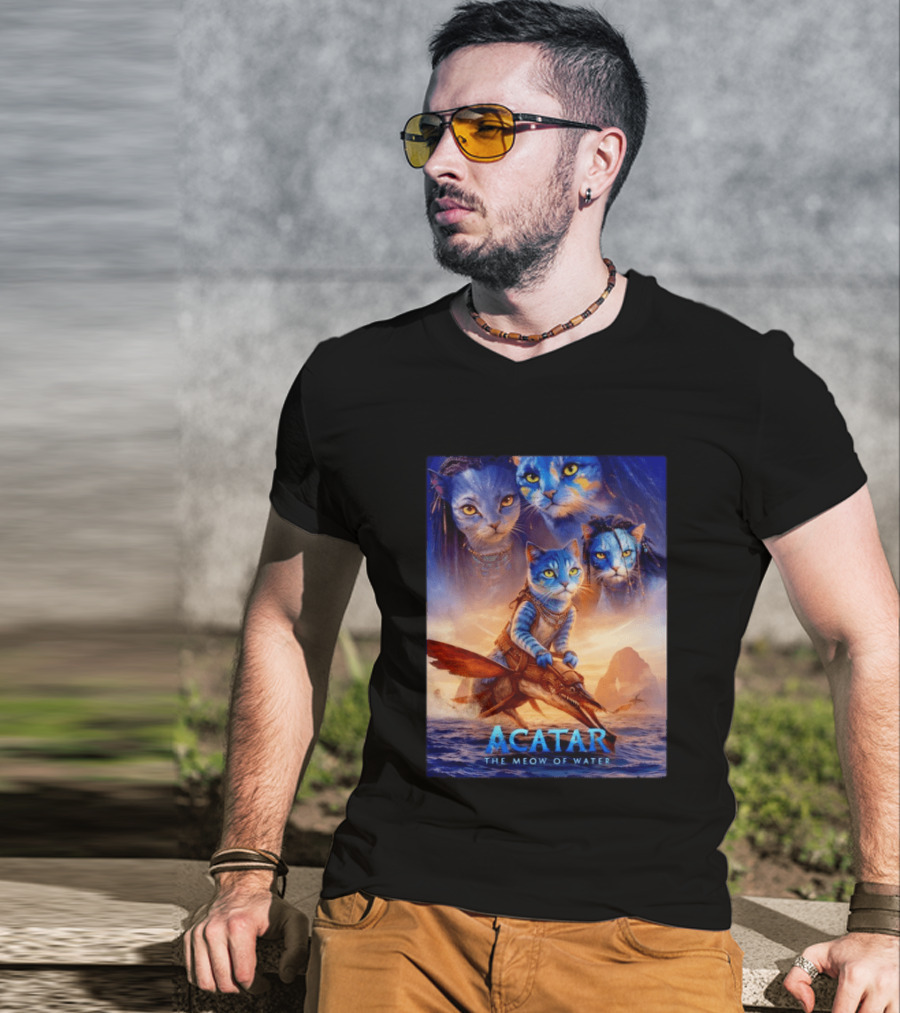 Acatar The Meow Of Water Cat Avatar Fantasy Cats Ocean Adventure T-Shirt