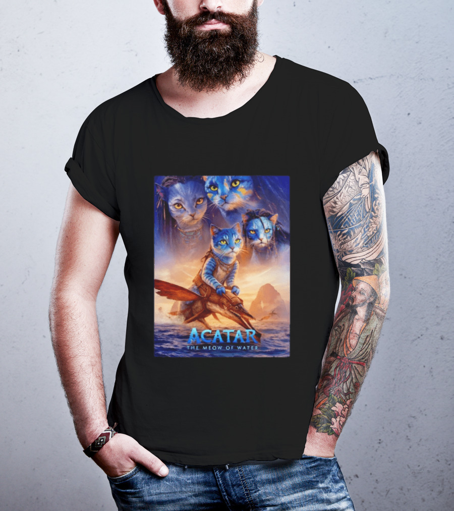 Acatar The Meow Of Water Cat Avatar Fantasy Cats Ocean Adventure T-Shirt