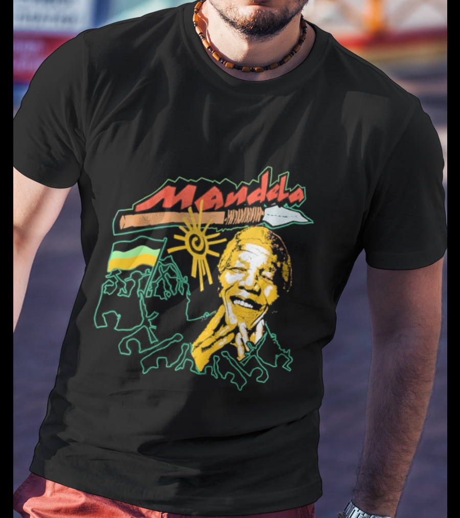 Nelson Mandela Barriers Sun Sketches T-Shirt