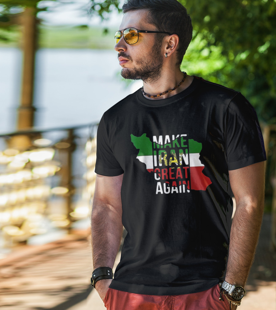 Make Iran Great Again Iranian Miga Flag Map T-Shirt