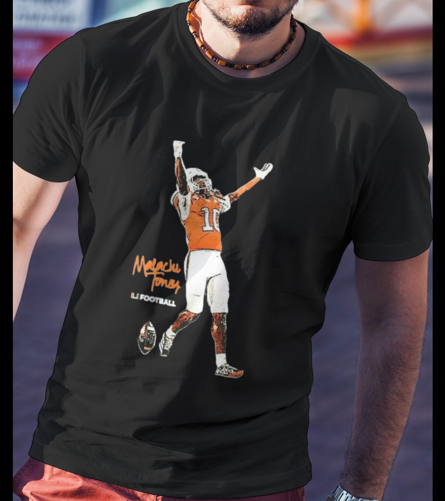 Malachi Toney Football 10 Celebration T-Shirt