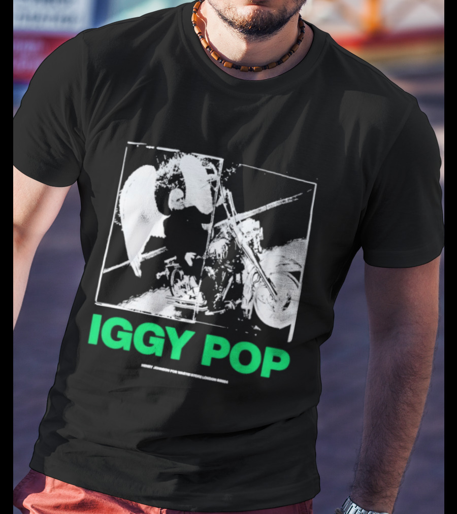 Waste! X Henry Johnson Iggy Pop Motor Wings Motorcycle Duo T-Shirt