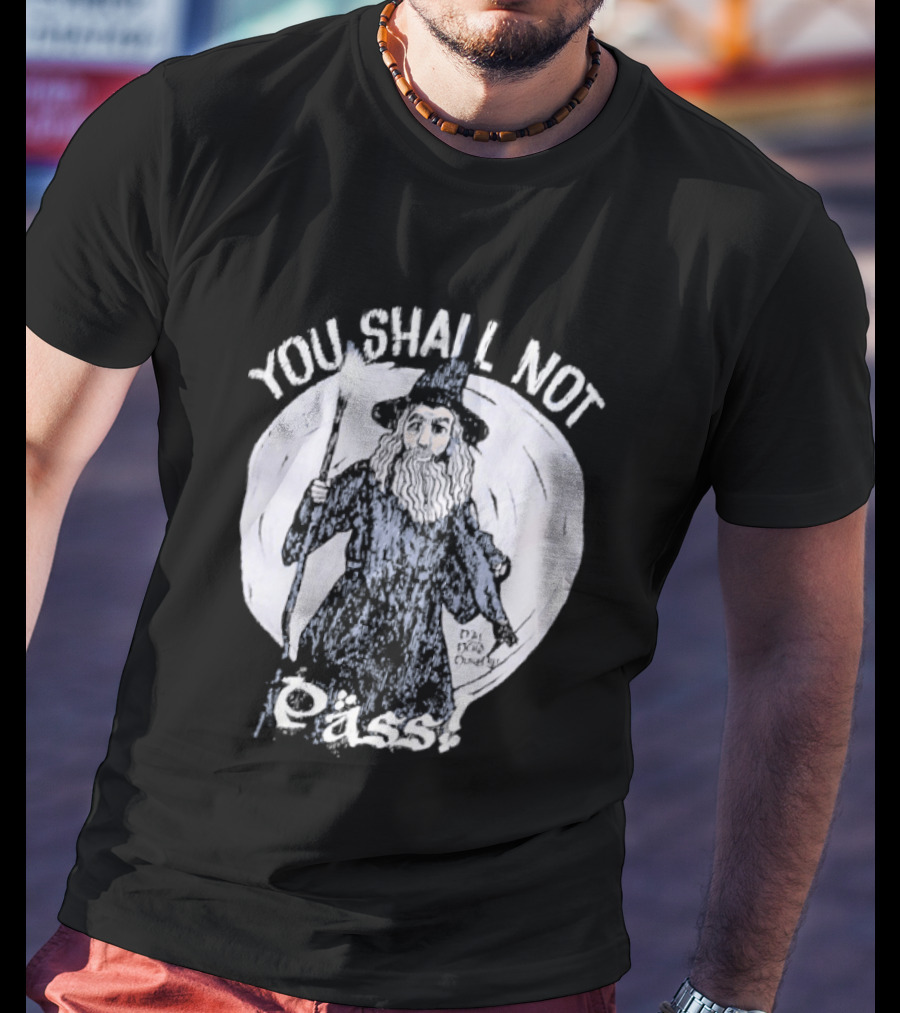 You Shall Not Pass Wizard Gandalf Blocking Pose T-Shirt