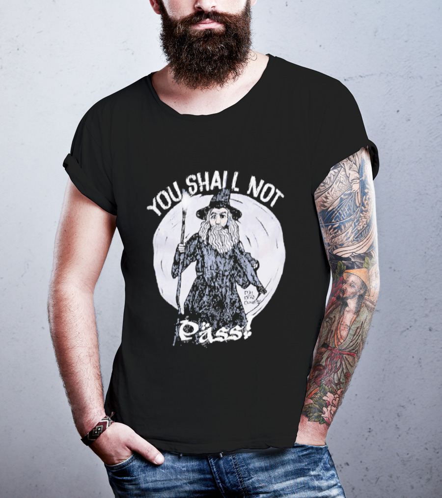 You Shall Not Pass Wizard Gandalf Blocking Pose T-Shirt