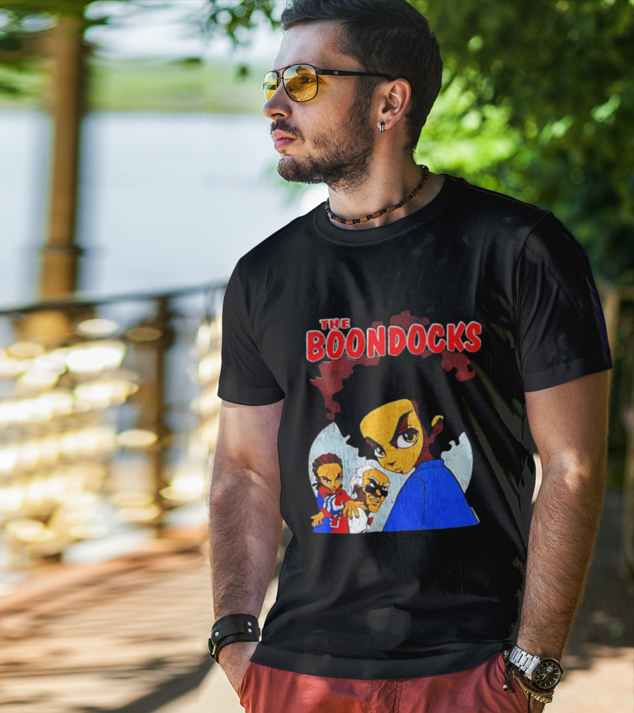 The Boondocks Animated Series Characters Huey Riley Grandad T-Shirt