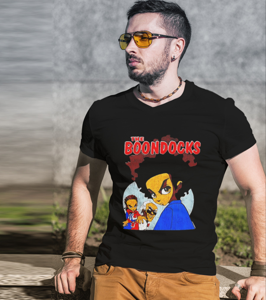 The Boondocks Animated Series Characters Huey Riley Grandad T-Shirt