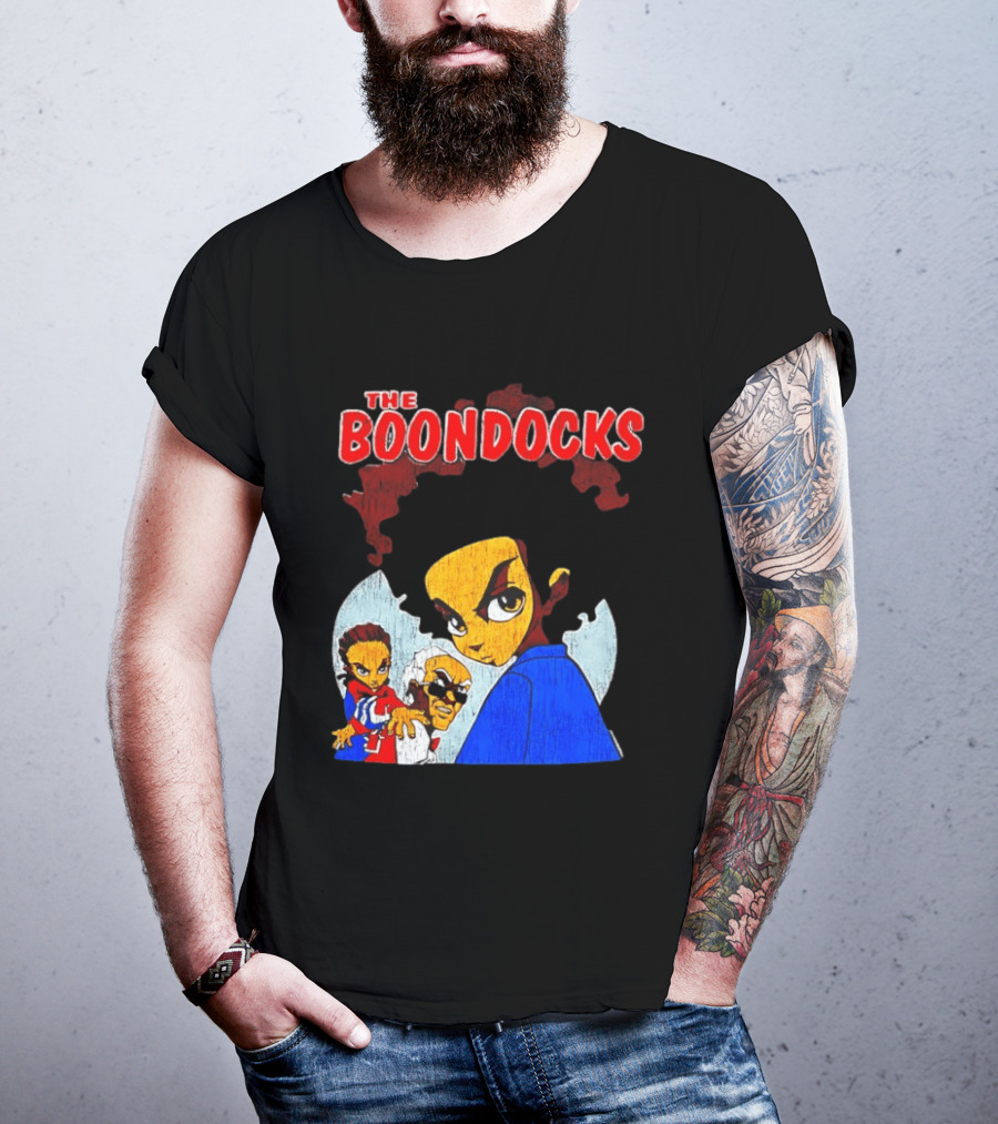 The Boondocks Animated Series Characters Huey Riley Grandad T-Shirt