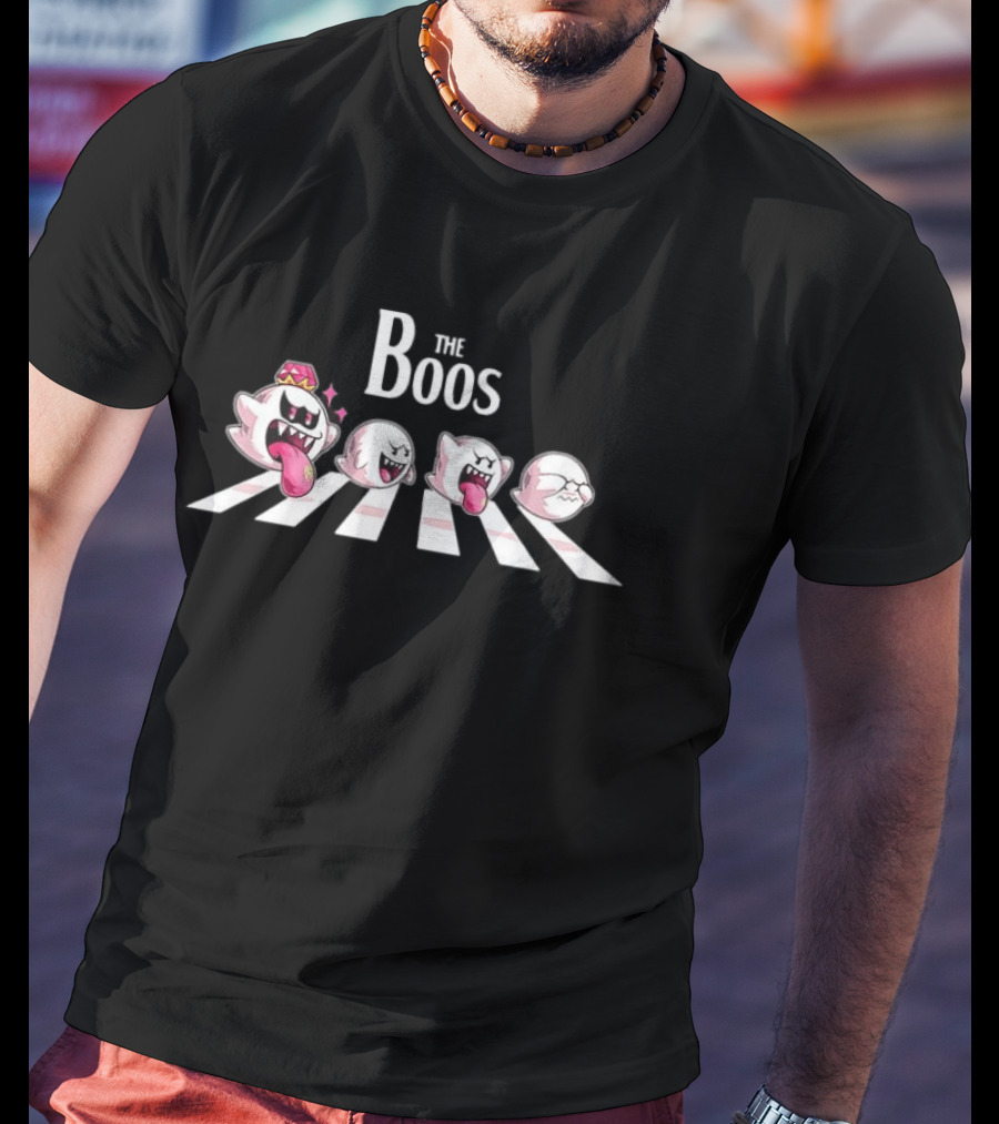 The Boos Ghost Crosswalk Classic Video Game Villain T-Shirt