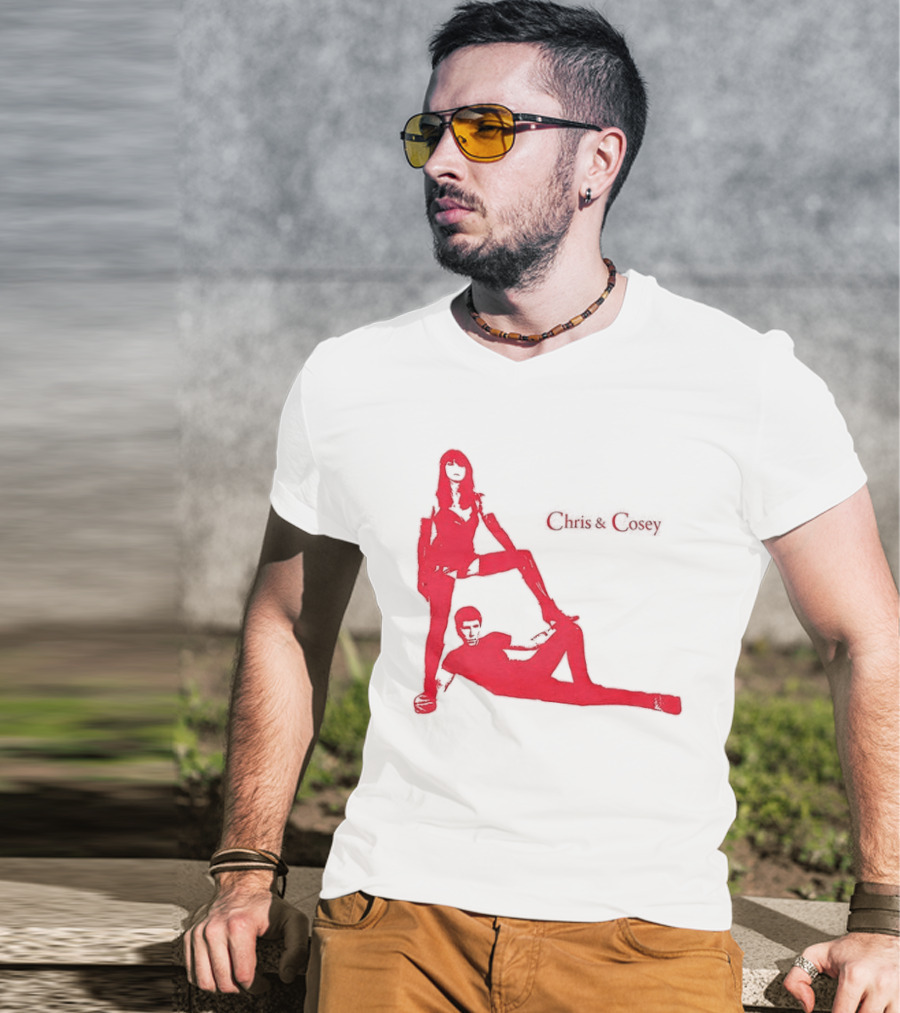 Chris And Cosey Red Silhouette Duo T-Shirt