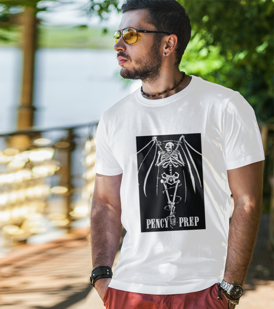 Pencey Prep Skeleton Flyer Ransom Bats Crossed Arms Band Merch T-Shirt