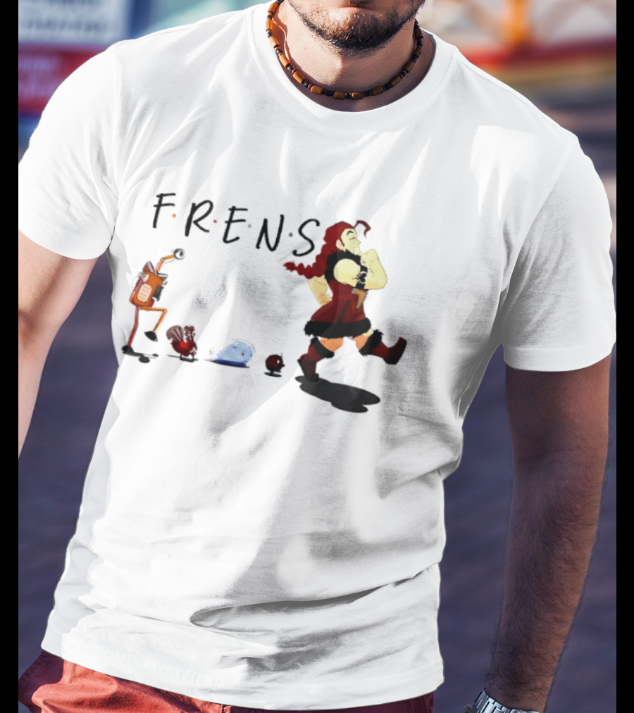 Taz And Frens Marching Group With Character Silhouettes And Fun T-Shirt