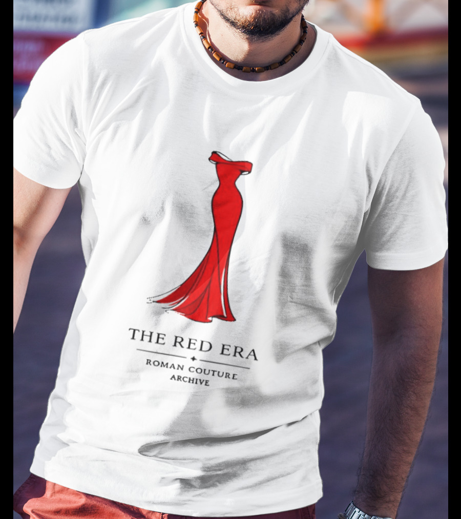 The Red Era Roman Couture Archive Evening Dress T-Shirt