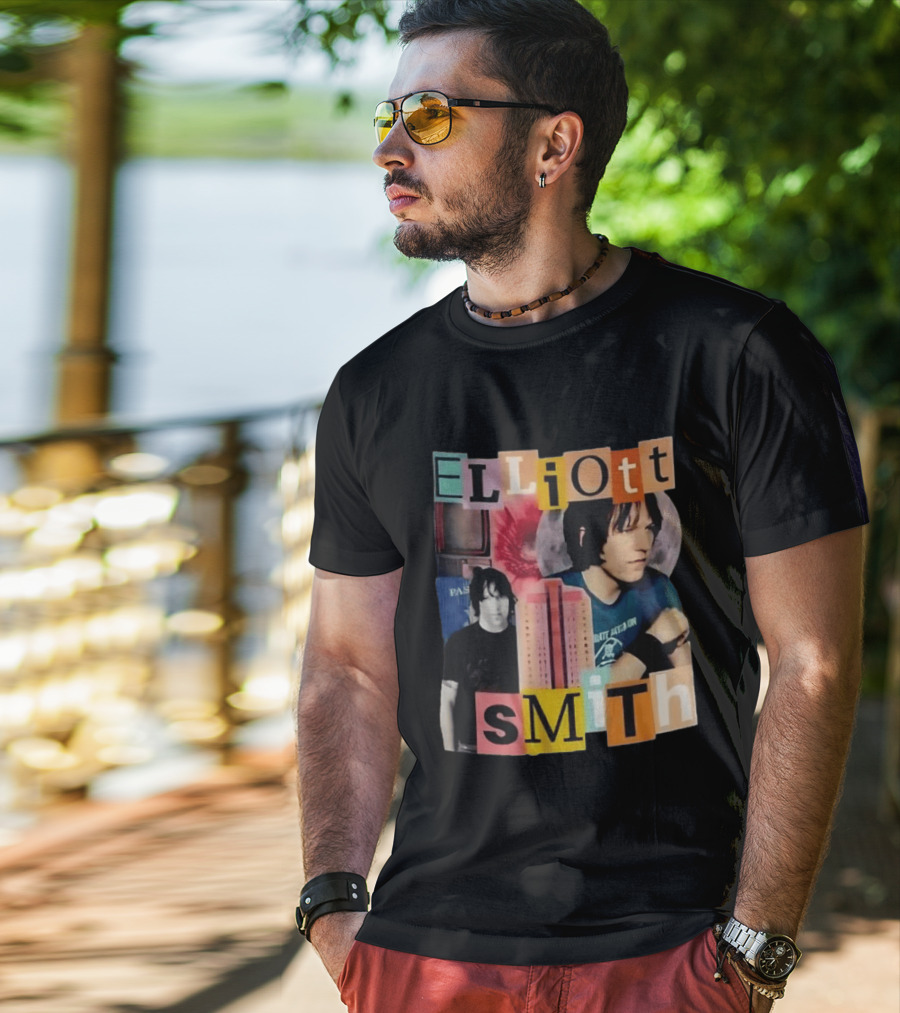Elliott Smith Past And Present Music Lover College Aesthetic T-Shirt
