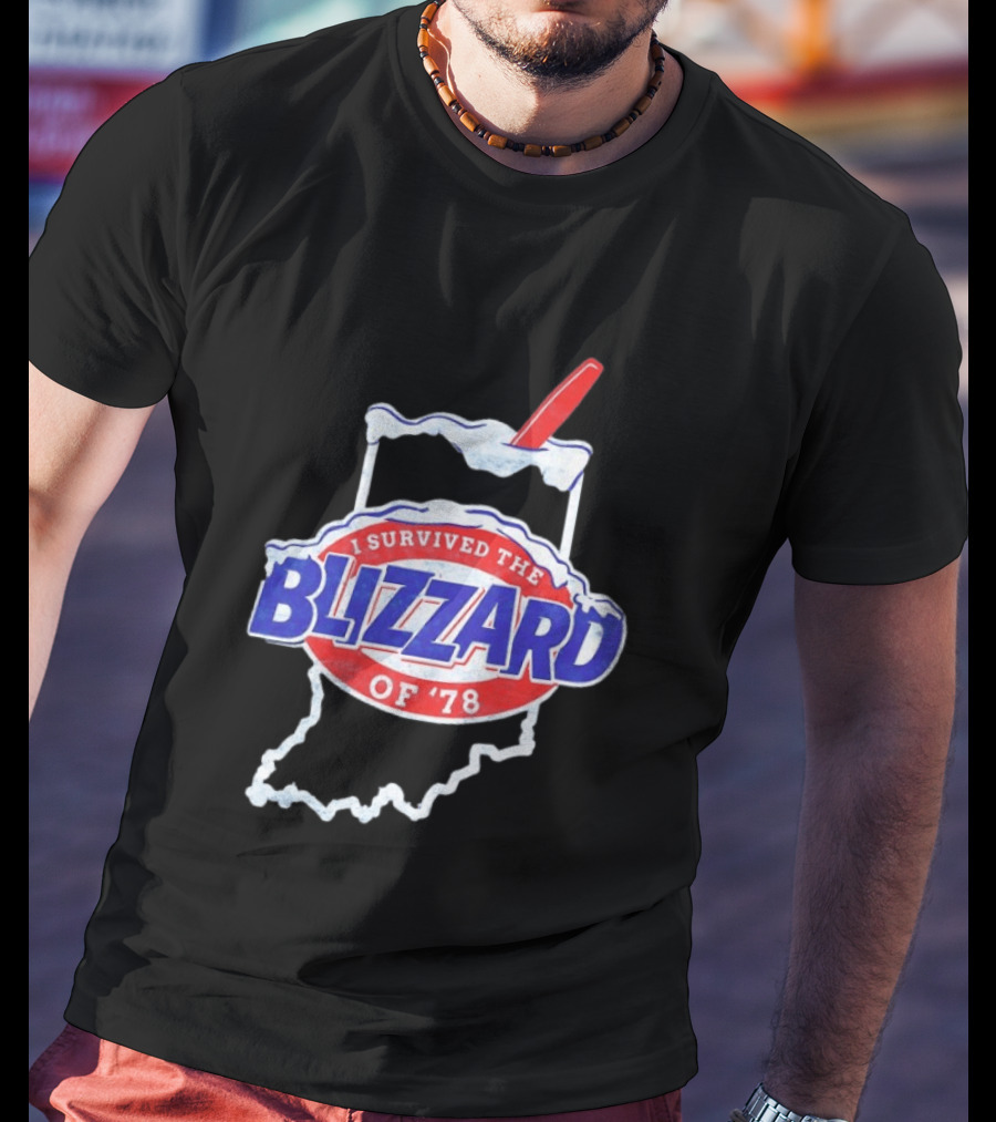 I Survived The Blizzard Of '78 Indiana Snow Shovel T-Shirt