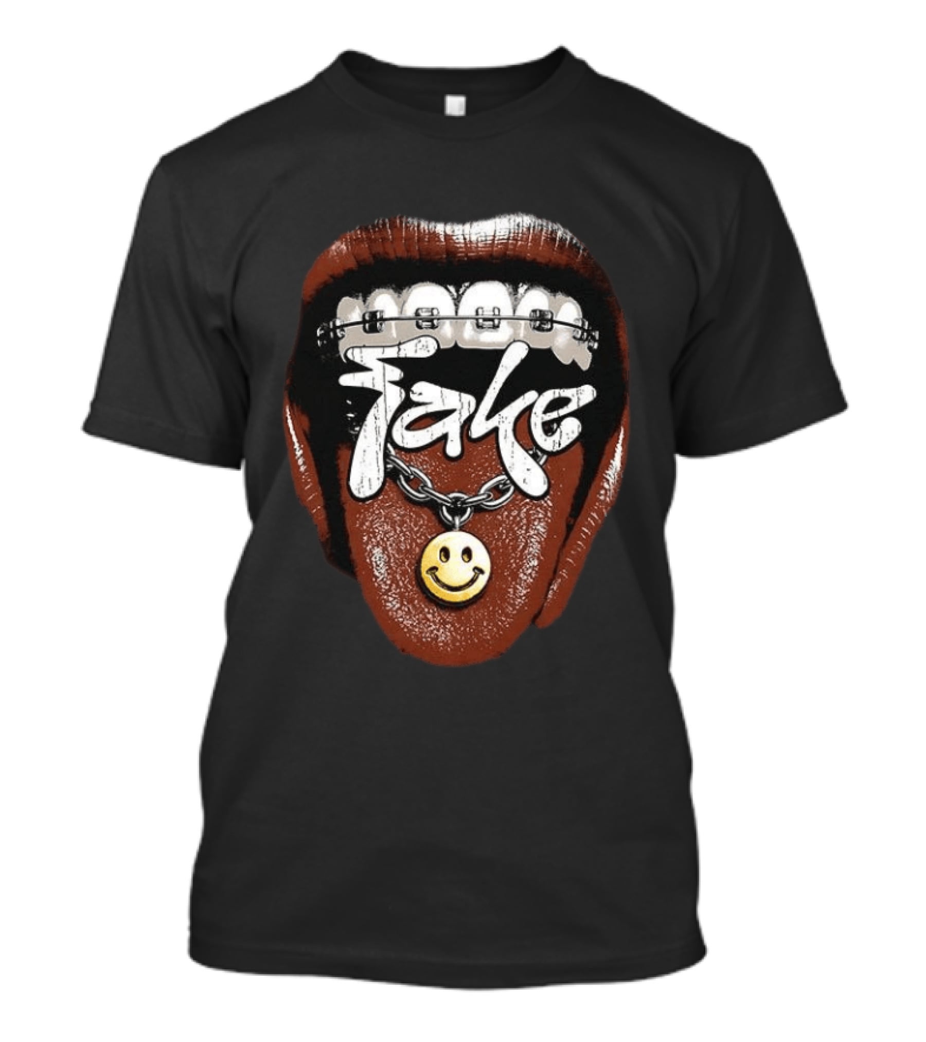 Fake Smile Braces Mouth Gothic Dark Grunge Aesthetic T-Shirt