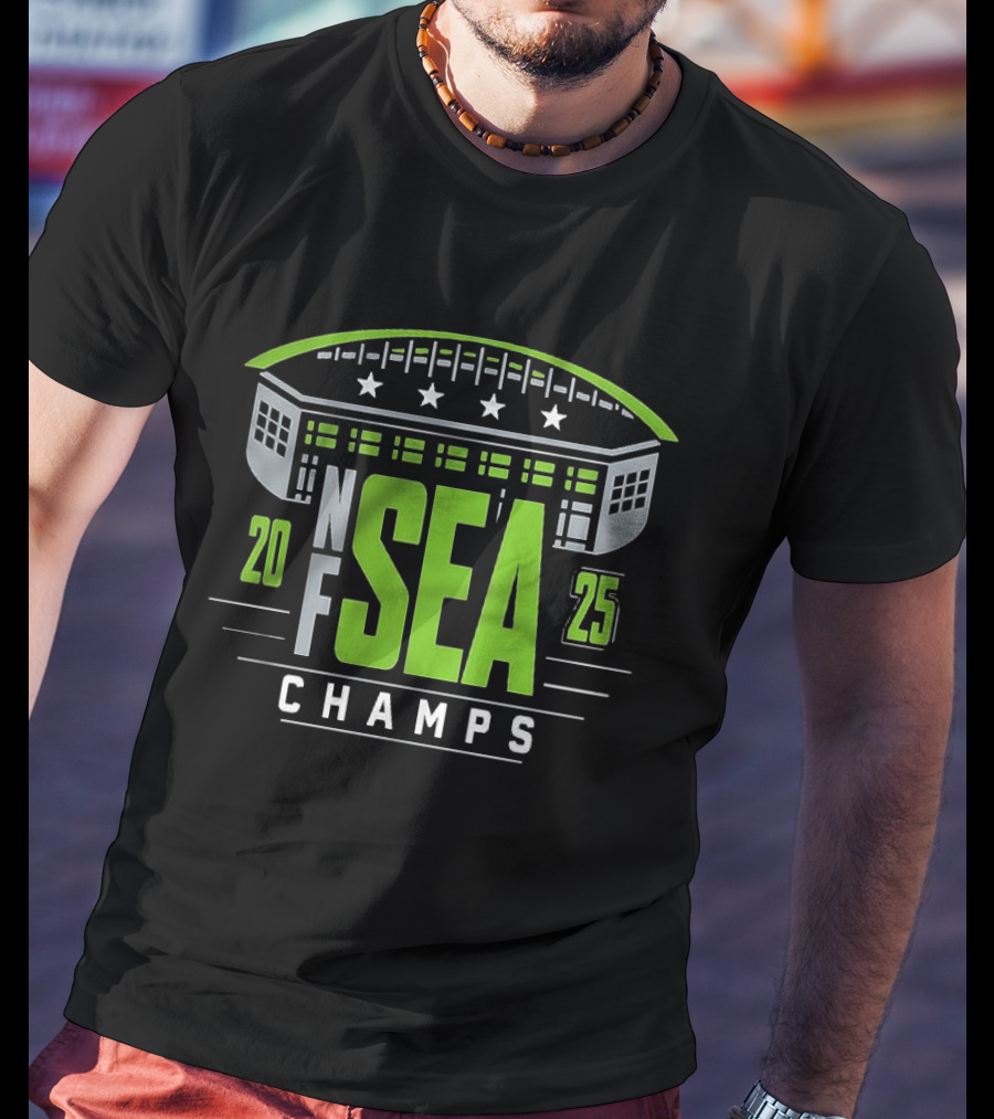 Seattle Seahawks 2025 NF SEA Champs Stadium Victory Stars T-Shirt
