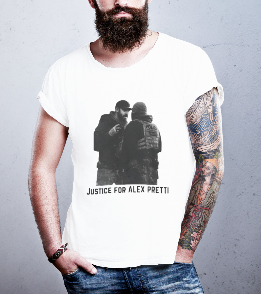 Justice For Alex Pretti Abolish ICE Support Police Tension T-Shirt