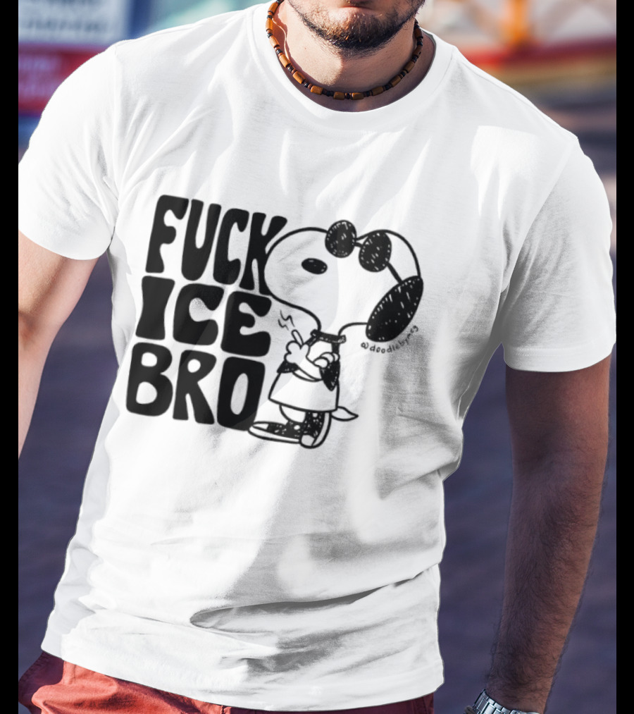 Snoopy Protest Statement ICE Bro T-Shirt