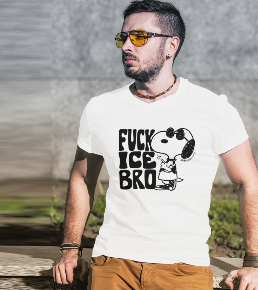 Snoopy Protest Statement ICE Bro T-Shirt