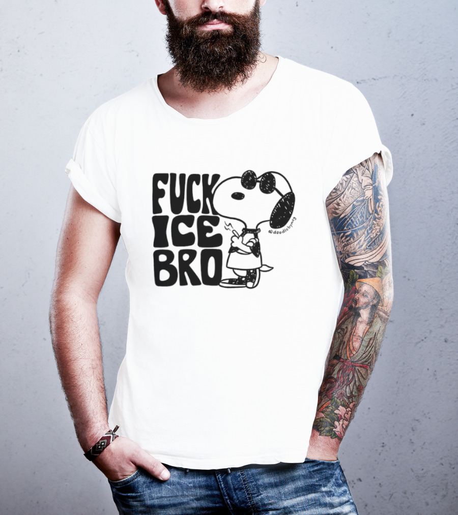 Snoopy Protest Statement ICE Bro T-Shirt