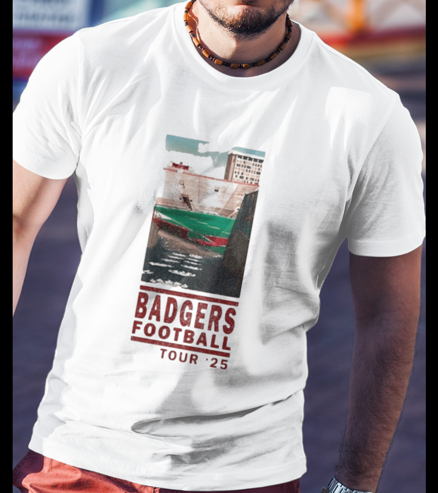 Badgers Football Tour 2025 Stadium Scene T-Shirt