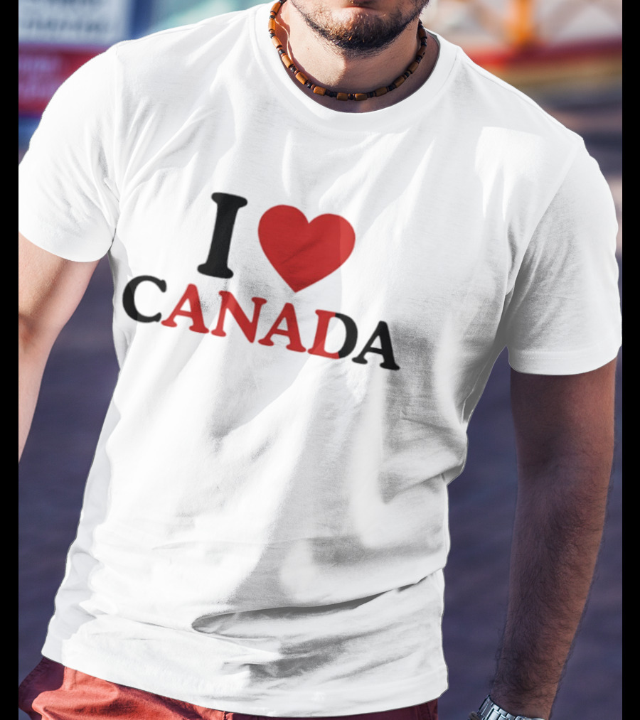 I Love Canada Red Heart T-Shirt