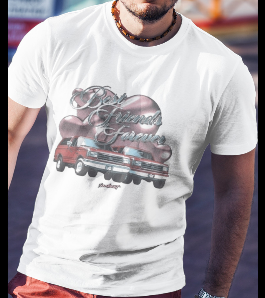 Best Friends Forever Vintage Trucks Heartbeat T-Shirt