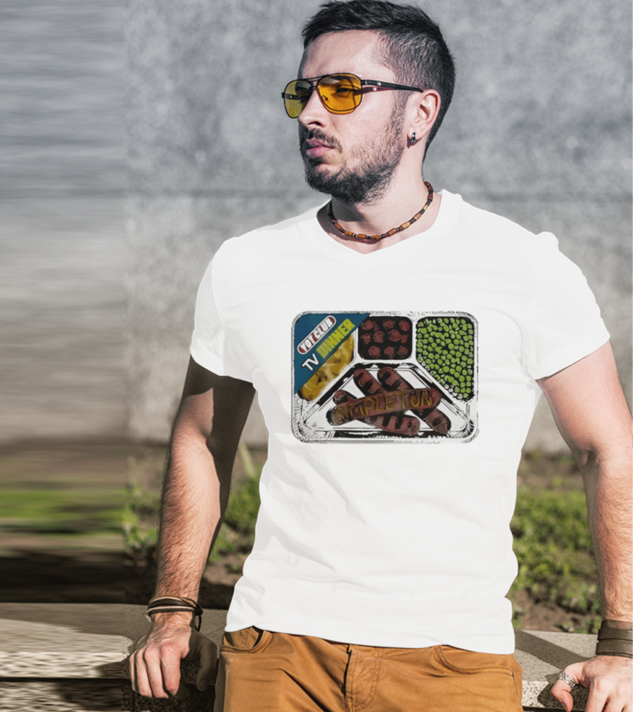 Yot Club TV Dinner Simpleton Retro Tray T-Shirt