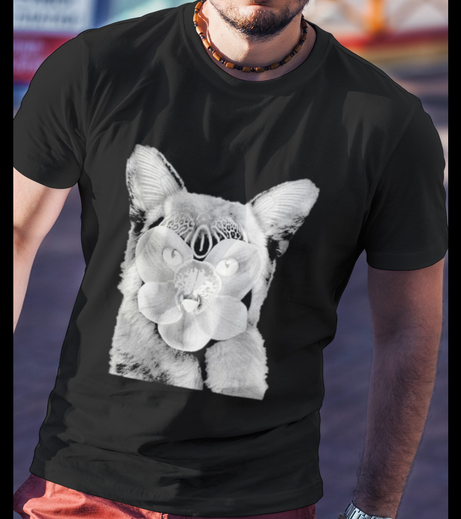 Galantis Palladium Cat Mask Orchid Eyes Black And White T-Shirt