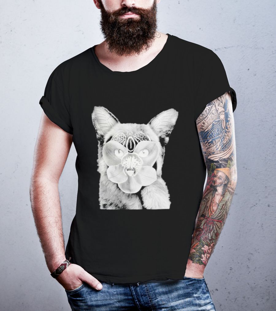 Galantis Palladium Cat Mask Orchid Eyes Black And White T-Shirt