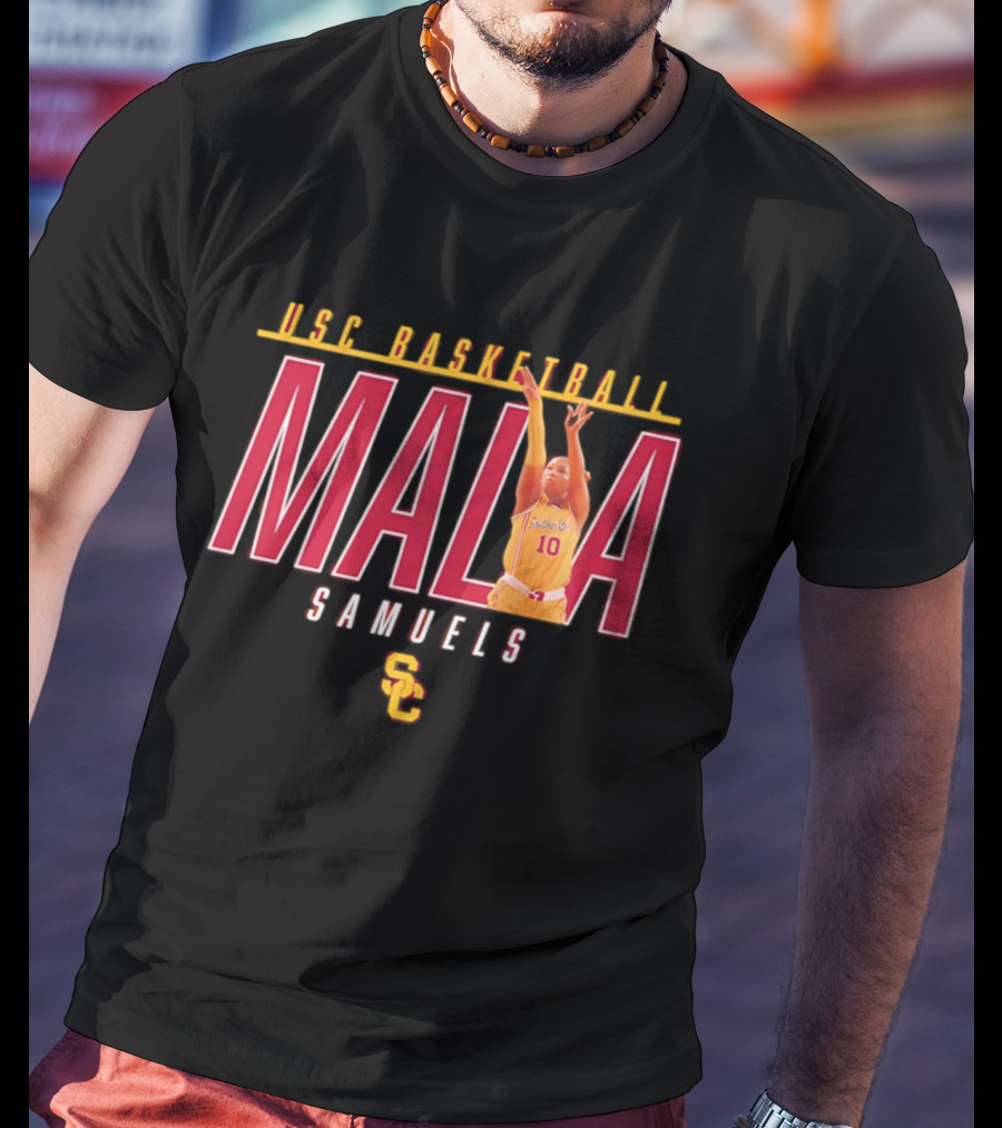 USC Basketball Malia Samuels 10 SC Trojans T-Shirt