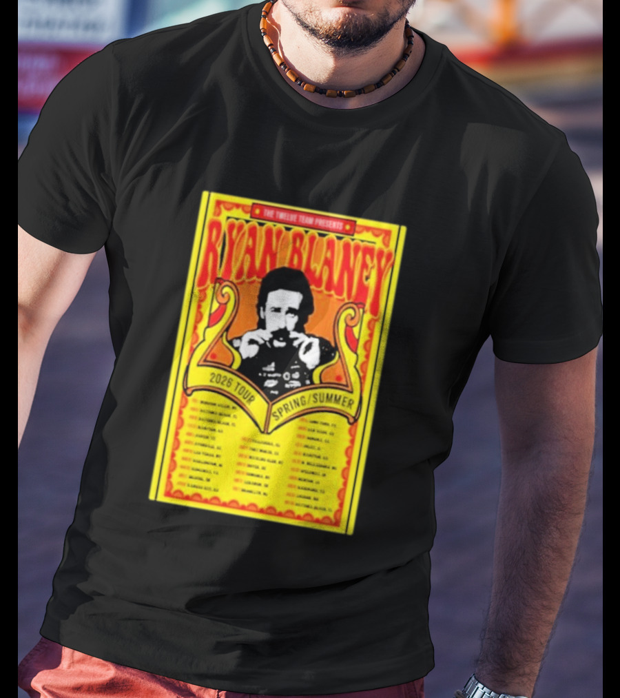 The Triline Team Presents Ryan Blaney 2026 Tour Spring Summer Dates T-Shirt