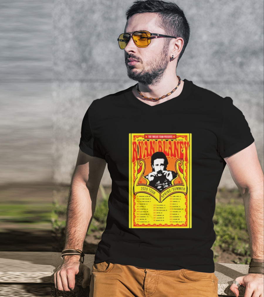 The Triline Team Presents Ryan Blaney 2026 Tour Spring Summer Dates T-Shirt