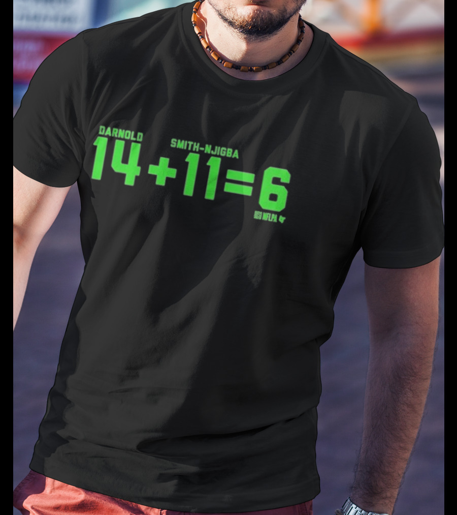 Darnold Smith Njigba 14 + 11 = 6 Equation Sports Fan T-Shirt