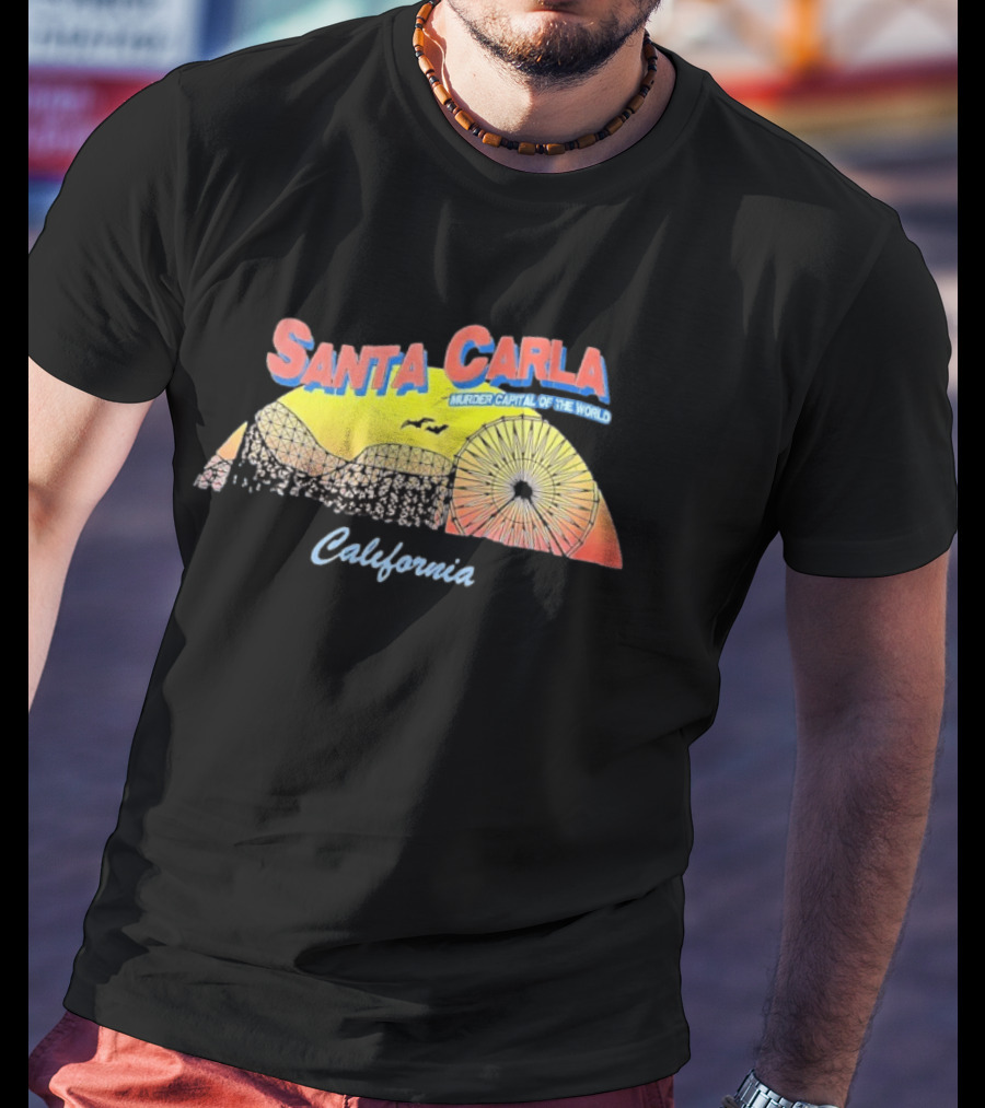 Santa Carla Murder Capital Of The World California Retro Beach Sunset T-Shirt