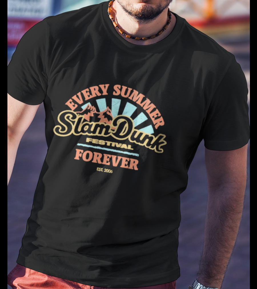 Slam Dunk Festival Every Summer Forever Est 2006 Retro Style Sunburst T-Shirt