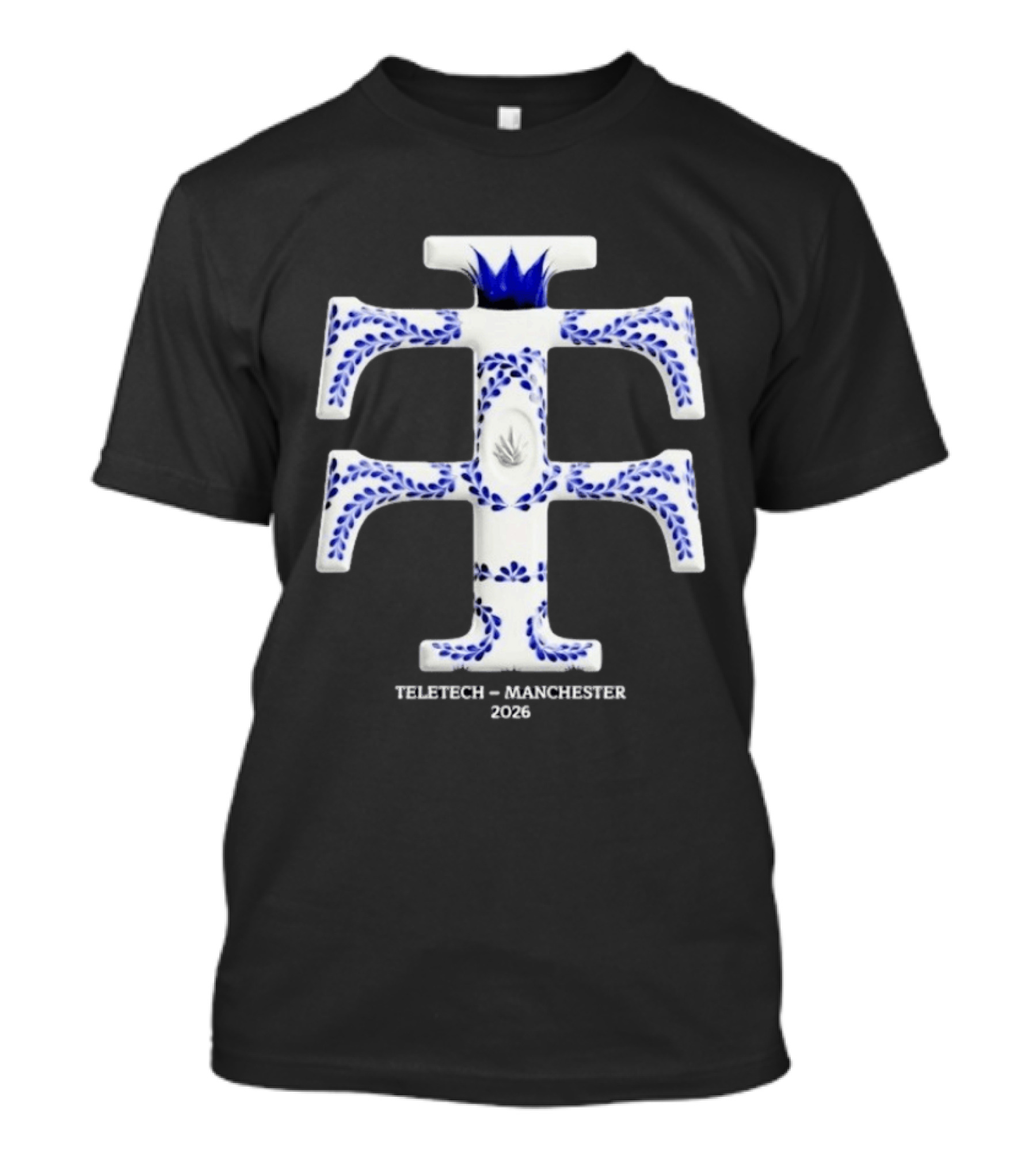 Teletech Manchester 2026 Clase Tezul White Blue Floral T-Shirt
