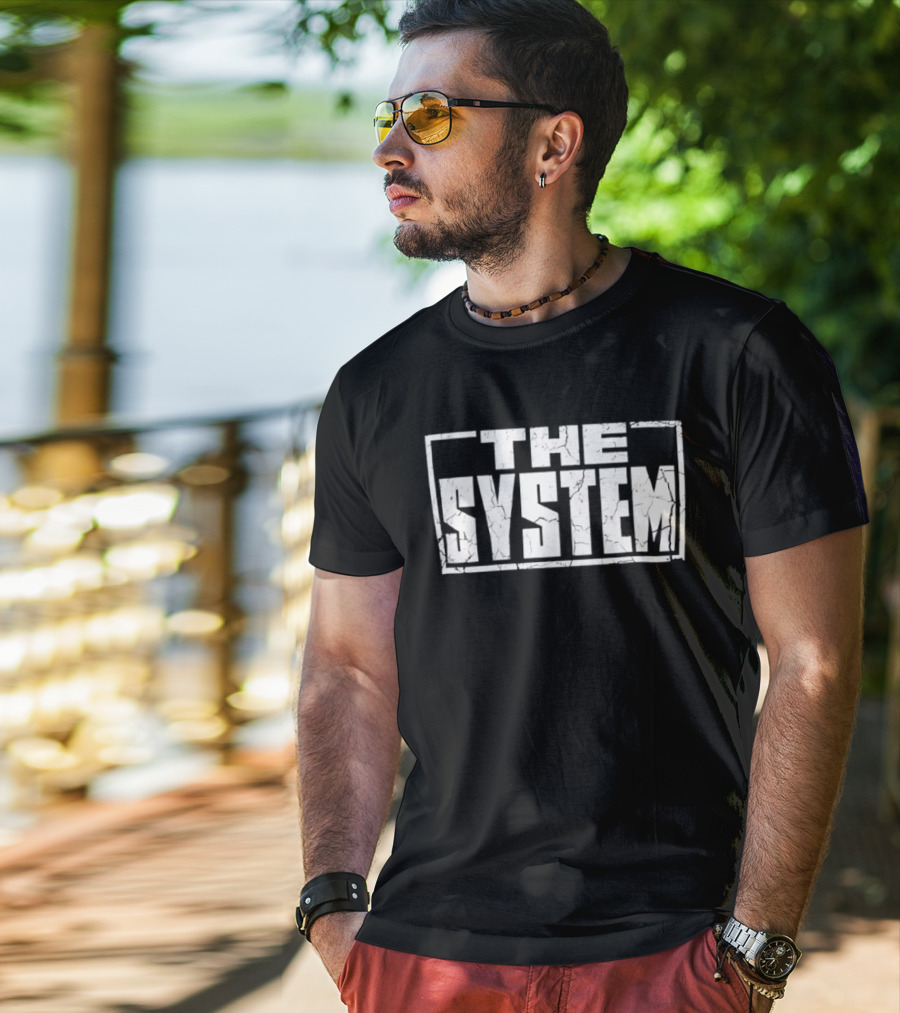 The System Capital Bold Grunge T-Shirt