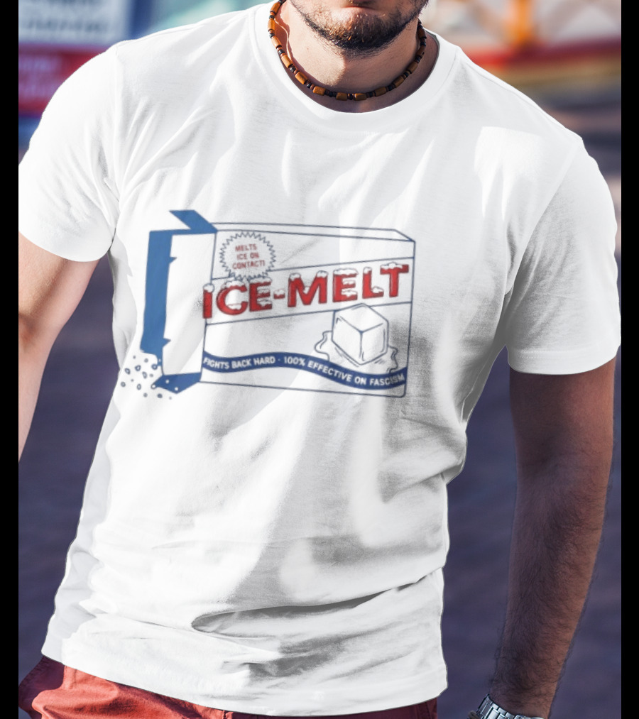 Salt Box Ice Melt Fight Back Hard 100% Effective On Fascism T-Shirt