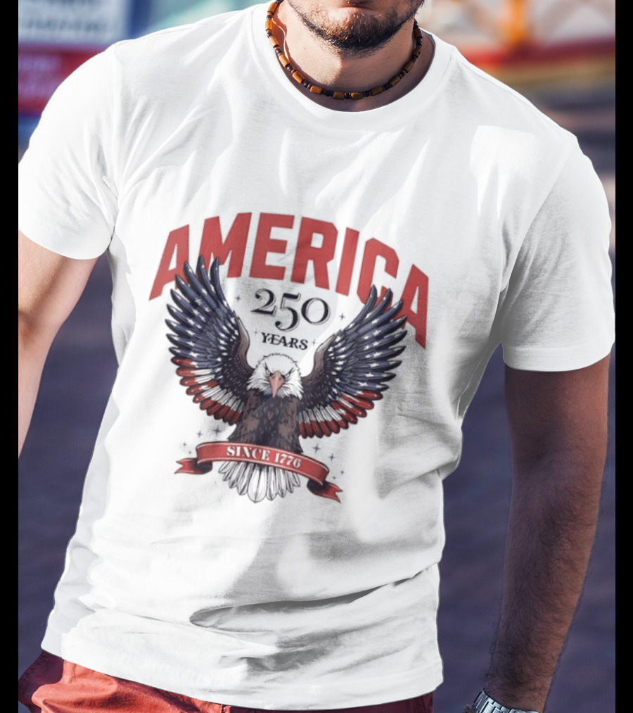 AMERICA 250 Years Since 1776 Eagle T-Shirt